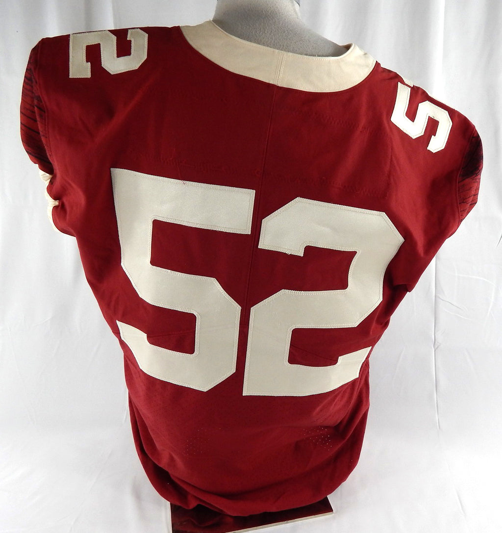 2018 Oklahoma Sooners #52 Game Used Crimson Red Jersey Alternate NP Rem 50 242 Pic2