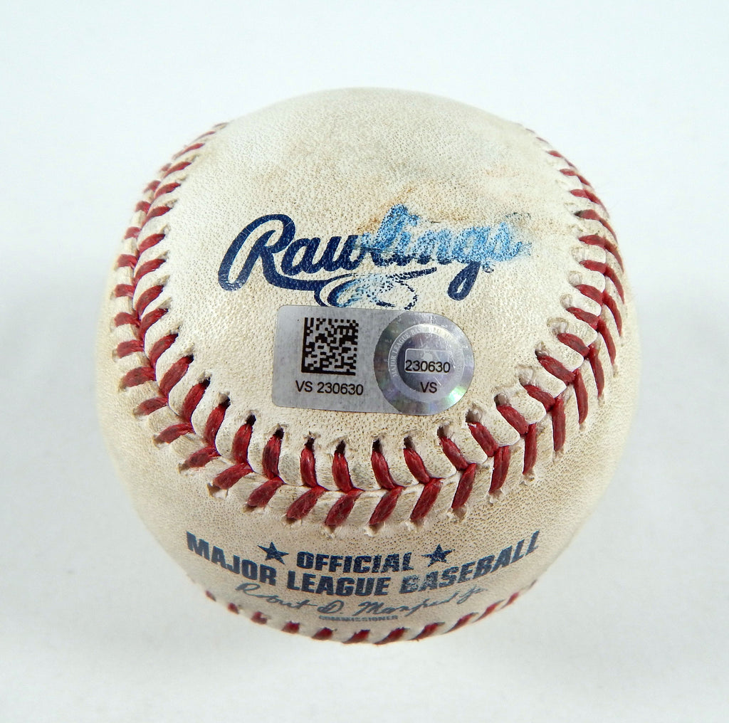 2023 Cardinal National Game Used Baseball Raley Alex Call walks Dominic Smith GO Pic2