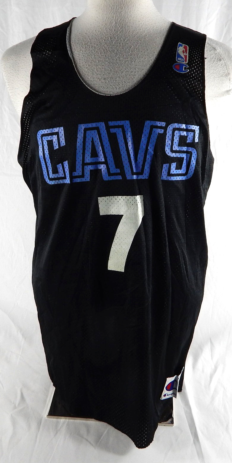 1990s Cleveland Cavaliers #7 Game Issued Black Practice Jersey XL 024