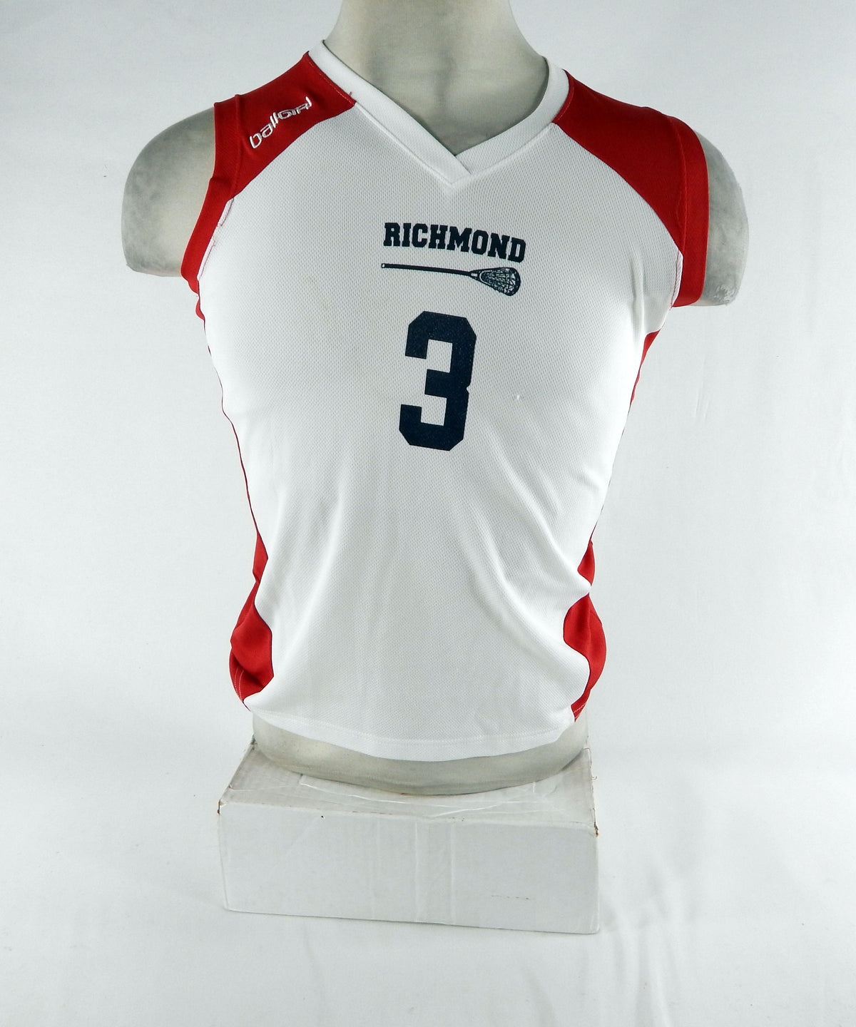 Richmond Spiders #3 Game Used White Jersey Lacrosse DP70555