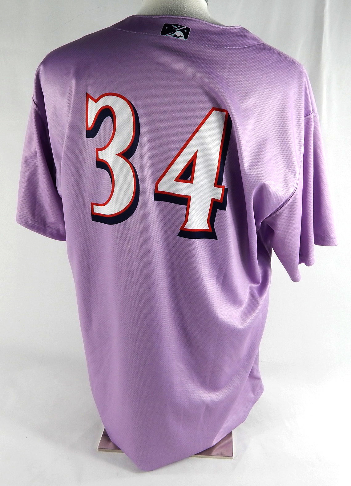 2019 Clearwater Threshers #34 Game Issued Pos Used Purple Jersey Strike Out 7 Pic2