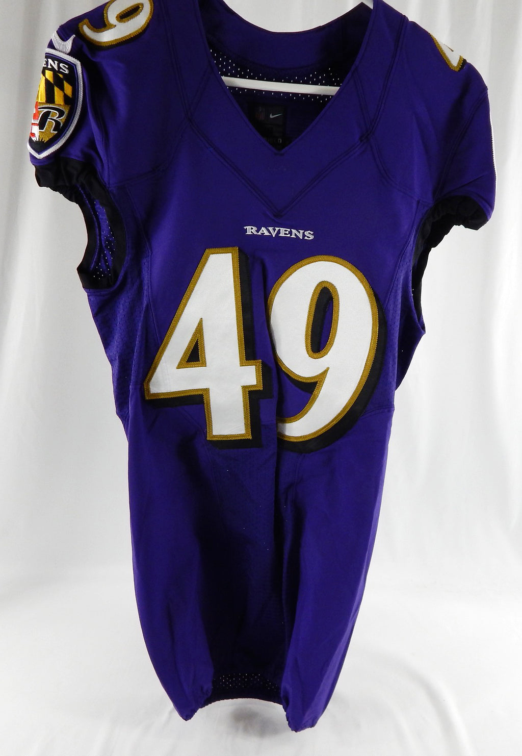 2016 Baltimore Ravens Al-Hajj Shabazz #49 Game Issued Purple Practice Jersey 2