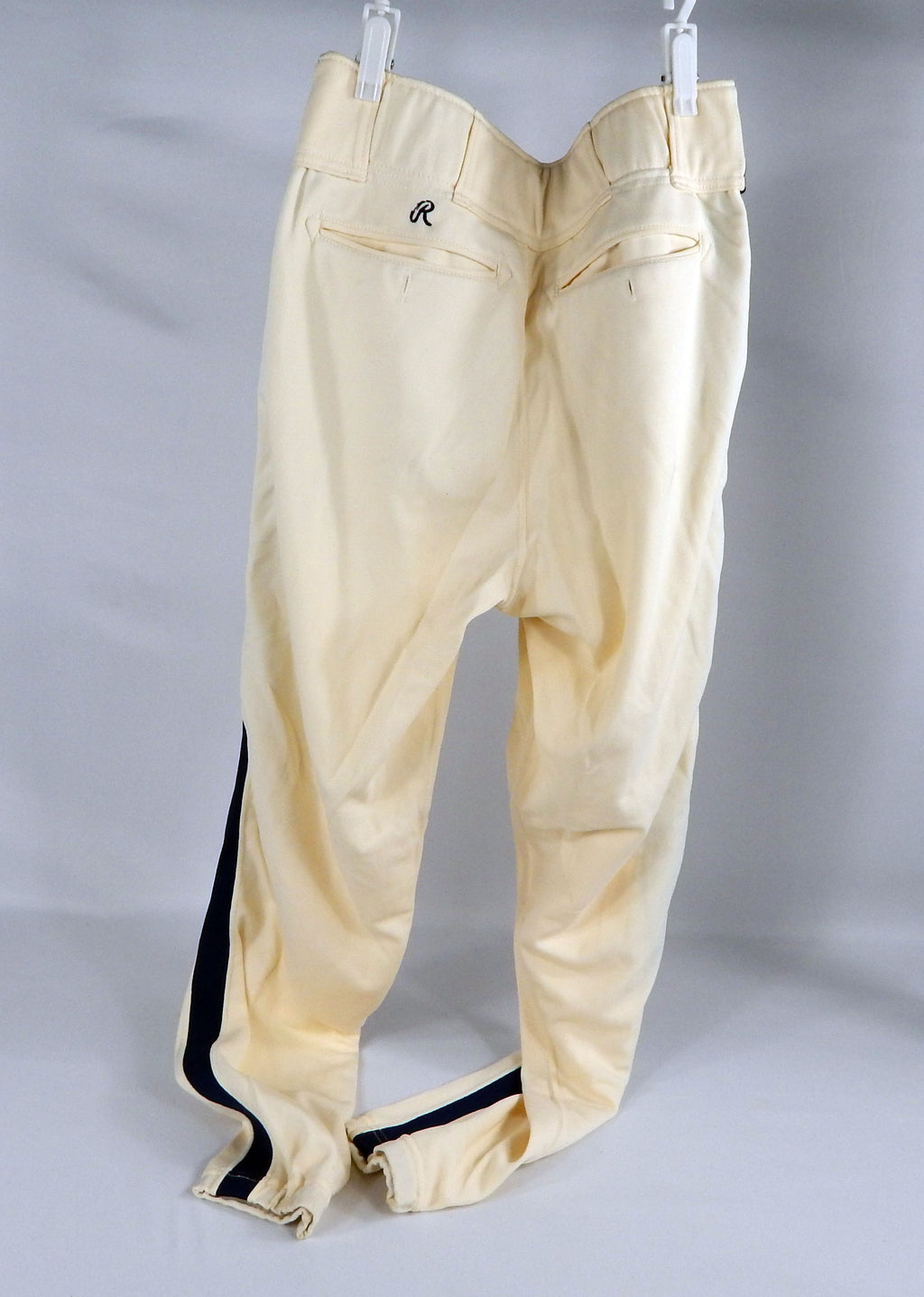 1991 Houston Astros Eric Anthony #91 Game Used White Pants 34-36 387 Pic2