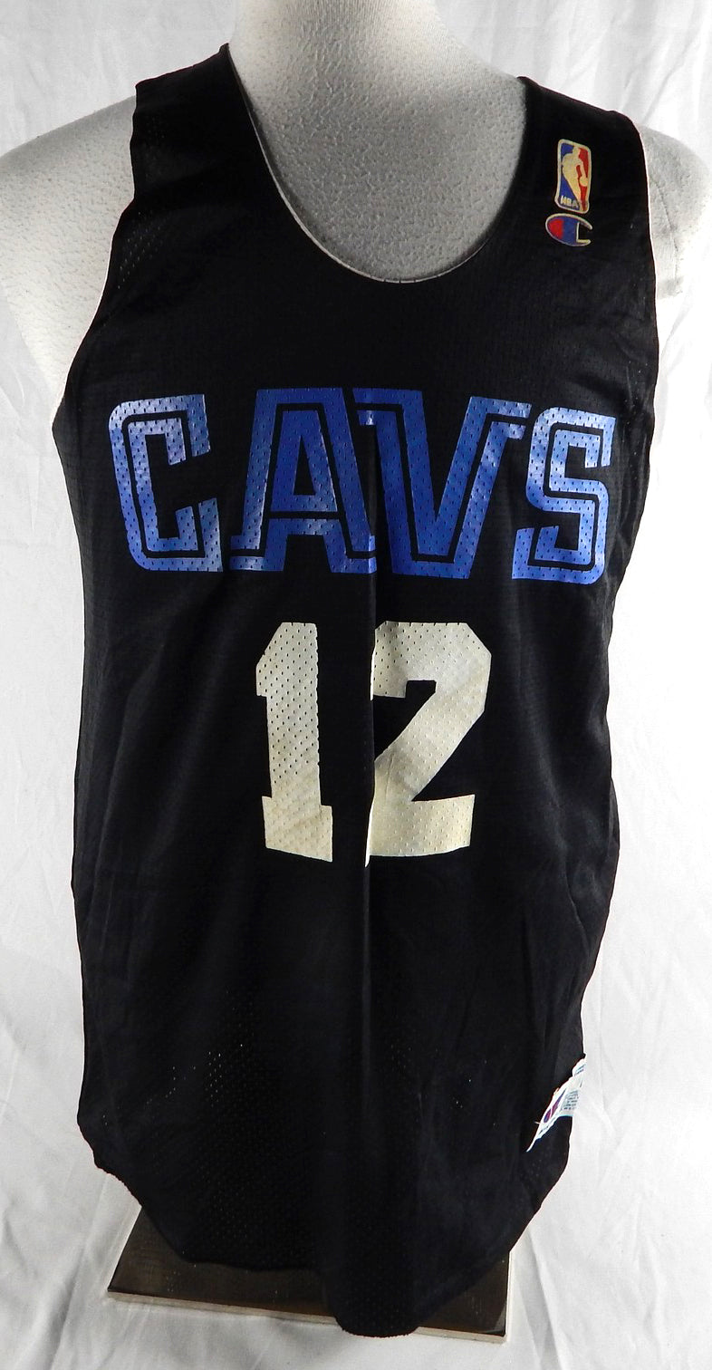 1990s Cleveland Cavaliers #12 Game Issued Black Practice Jersey L 026