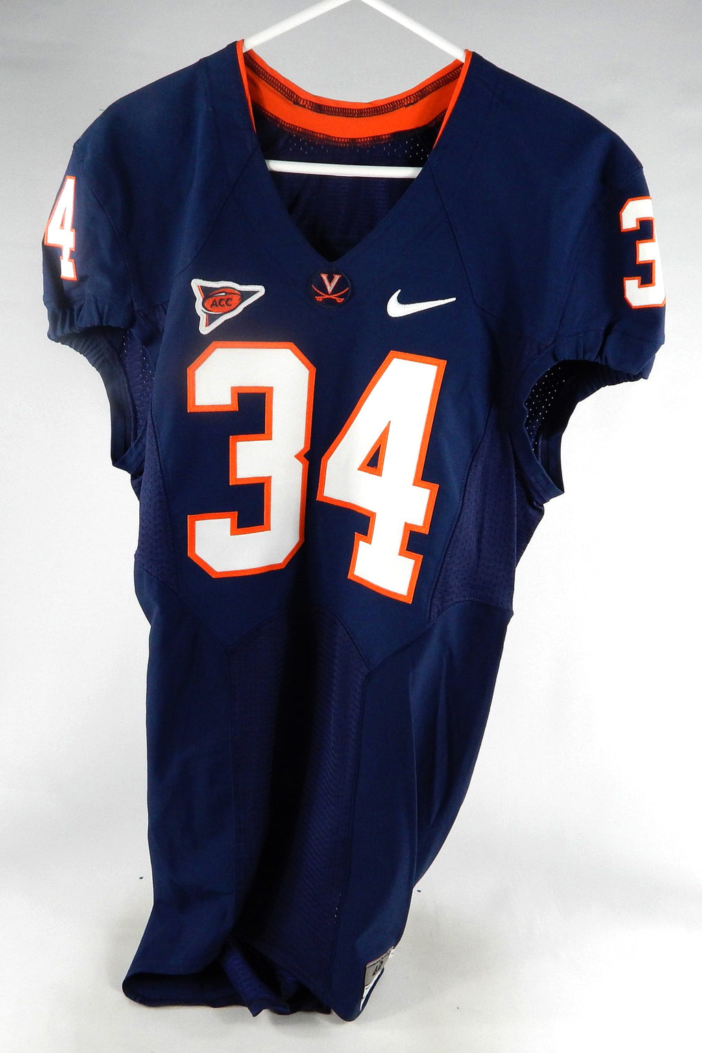 2010-11 Virginia Cavaliers Terrence Fells-Danzer #34 Game Used Navy Jersey 42 4 Pic2