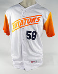 2022 Las Vegas Aviators Hunter Breault #58 Game Used White Jersey 46 DP67965