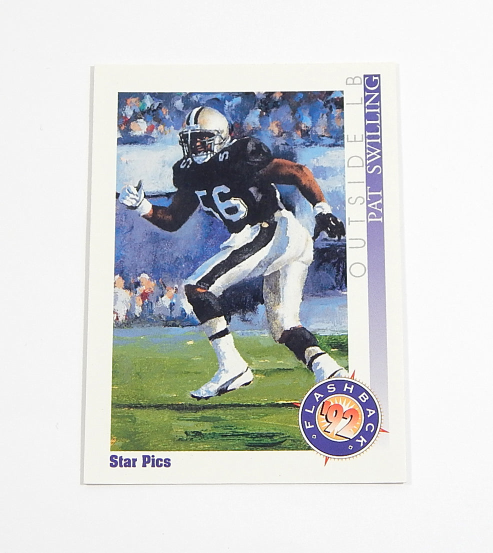 1992 Star Pics Autographs Pat Swilling #30 On Card Auto Pic2