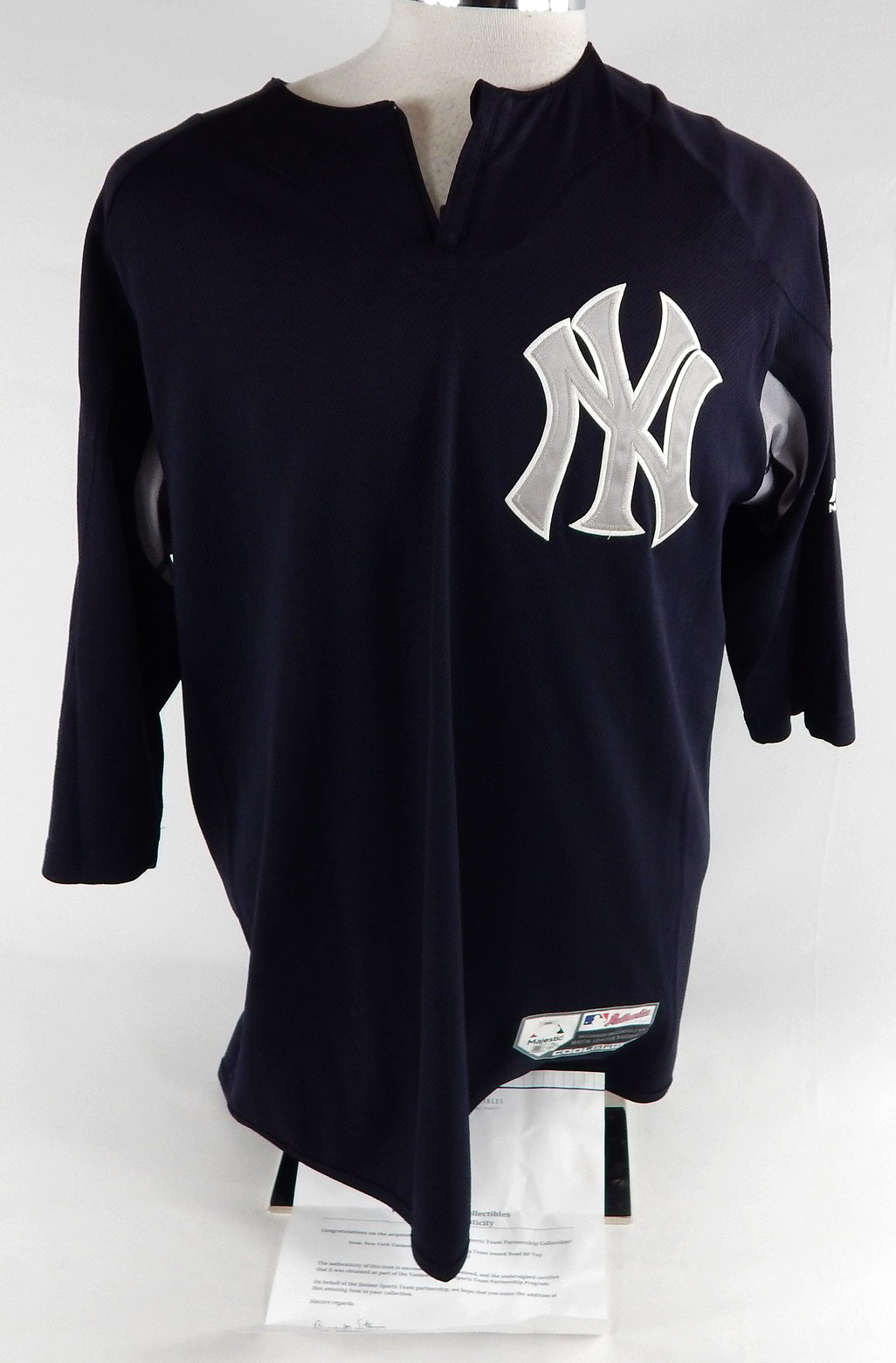 2018 New York Yankees Jason Brown Game Issued Ps Used Navy Pullover Jersey L 675