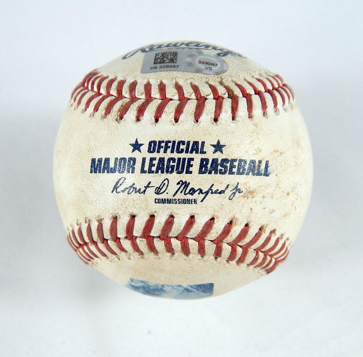 2023 Rangers Nationals Game Used Baseball Hunter Harvey Leody Taveras Single 8