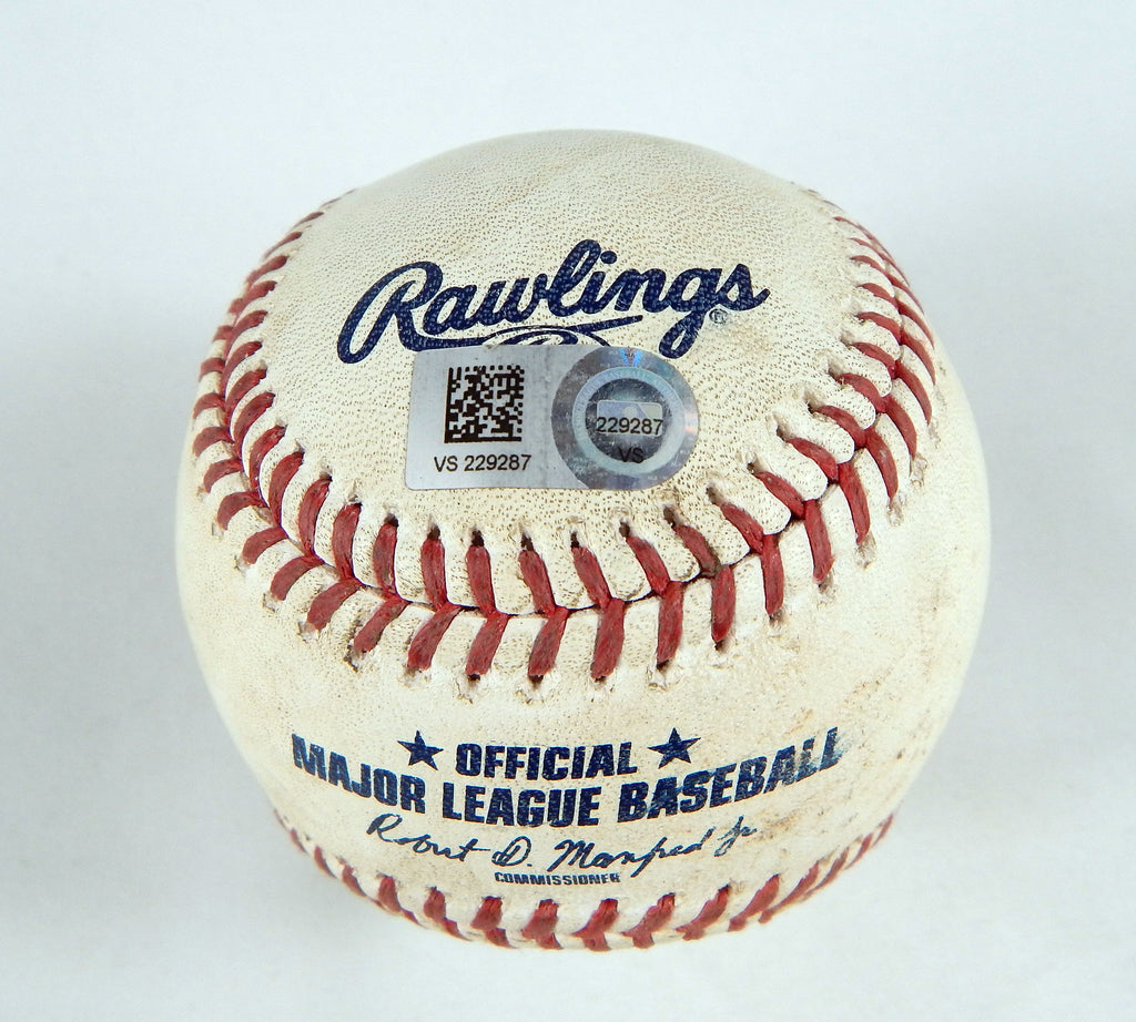 2023 Rangers Nationals Game Used Baseball Hunter Harvey Leody Taveras Single 8 Pic2