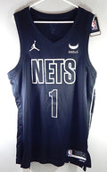 Mikal Bridges #1 Brooklyn Nets Jordan Nike Swingman Webull Jersey New Black 40 S