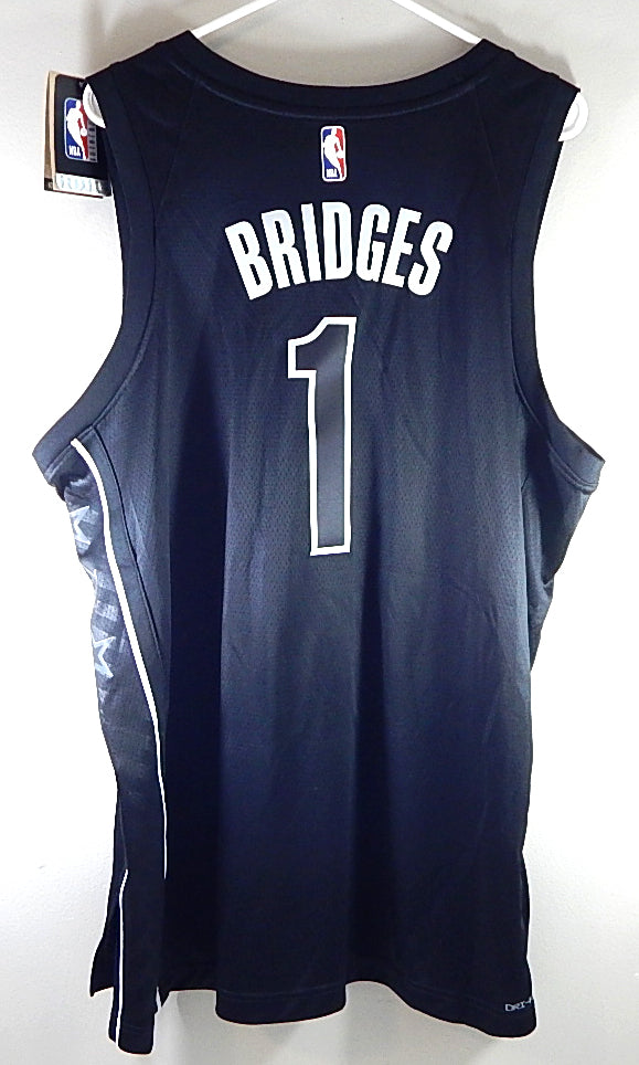 Mikal Bridges #1 Brooklyn Nets Jordan Nike Swingman Webull Jersey New Black 40 S Pic2