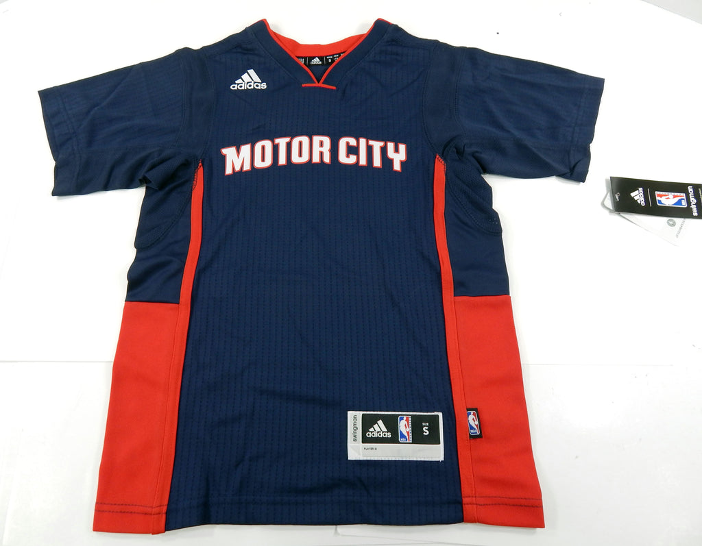 2014-15 Kids Detroit Pistons Blank Authentic Navy Swingman Jersey Adidas YS 28S