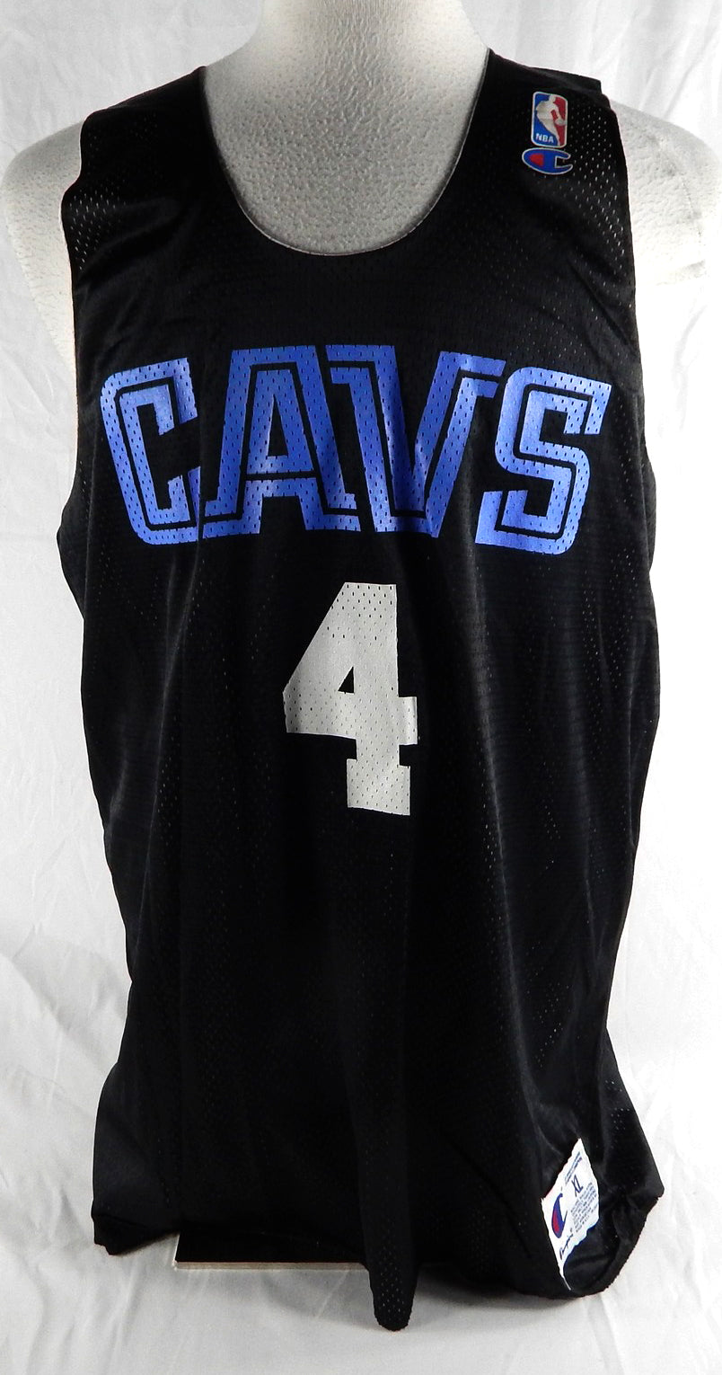 1990s Cleveland Cavaliers #4 Game Issued Black Practice Jersey XL 028