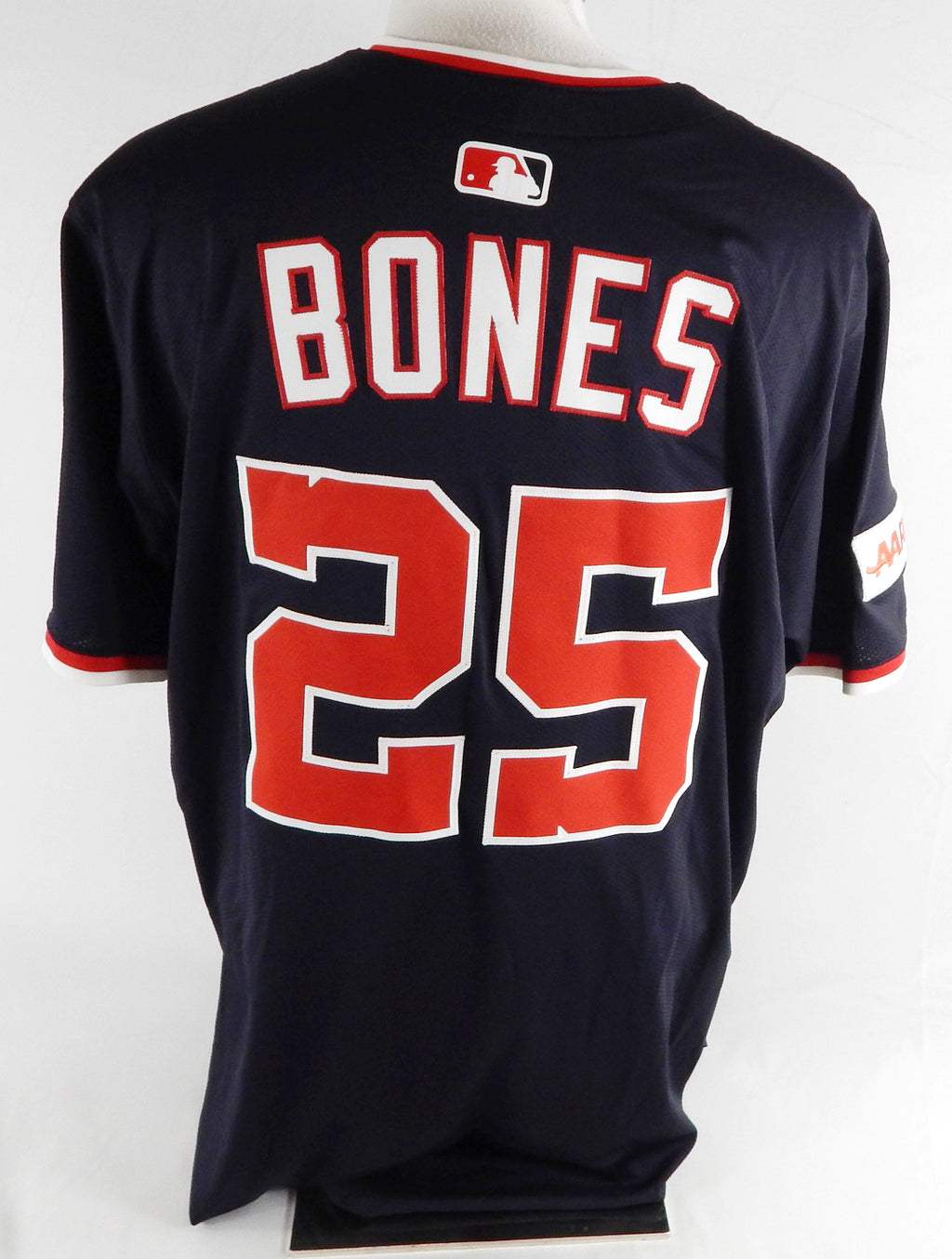 2025 Washington Nationals Ricky Bones #25 Game Issued Pos Used Navy Jersey 48 06 Pic2