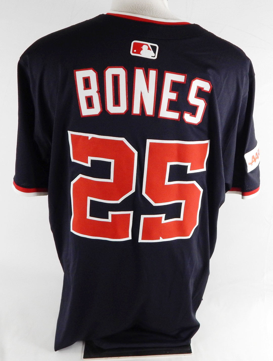 2025 Washington Nationals Ricky Bones #25 Game Issued Pos Used Navy Jersey 48 06 Pic2