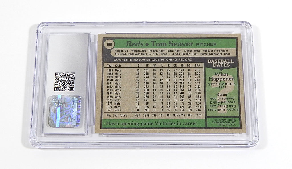 1979 Topps Tom Seaver #100 Reds CGC 7 Pic2