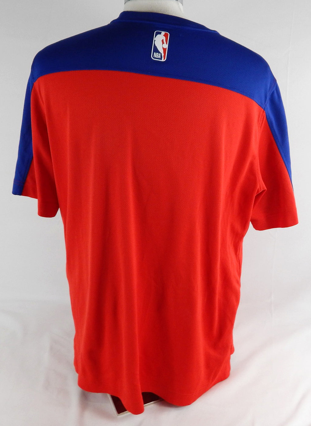 2024-25 Detroit Pistons Tobias Harris #12 Game Issued Red Shooting Shirt L 414 Pic2