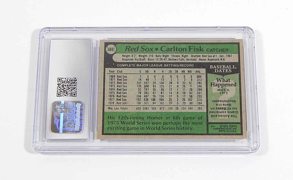 1979 Topps Carlton Fisk #680 Red Sox CGC 6.5 Pic2