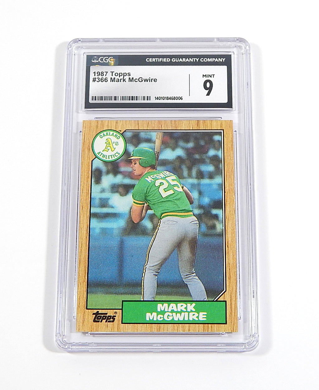 1987 Topps Mark McGwire RC #366 Rookie CGC 9