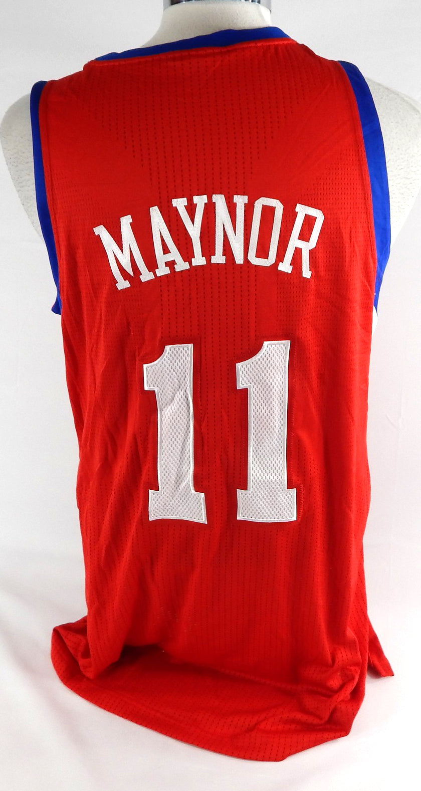 2013-14 Philadelphia 76ers Eric Maynor #11 Game Issued Red Jersey L 841 Pic2