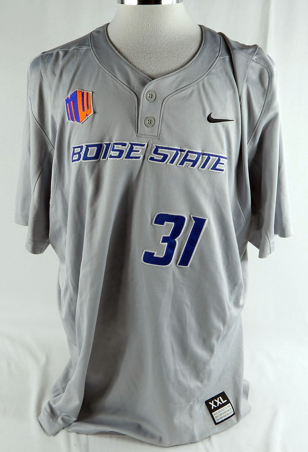 2016 Boise State Broncos #31 Game Used Grey Jersey Softball XXL 101