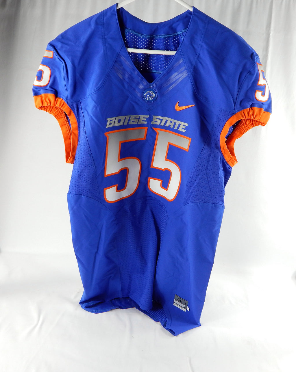 2012-17 Boise State Broncos #55 Game Issued Blue Jersey Football 46+4 609