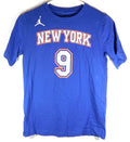 RJ Barrett #9 New York Knicks Nike Jordan Tee T-Shirt Blue Youth M