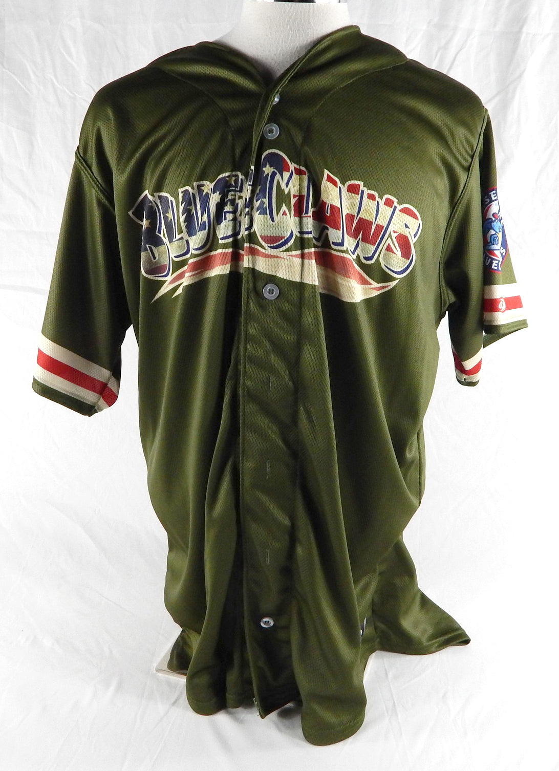 2023 Lakewood BlueClaws #39 Game Used Green Jersey Military Apprecaition 6