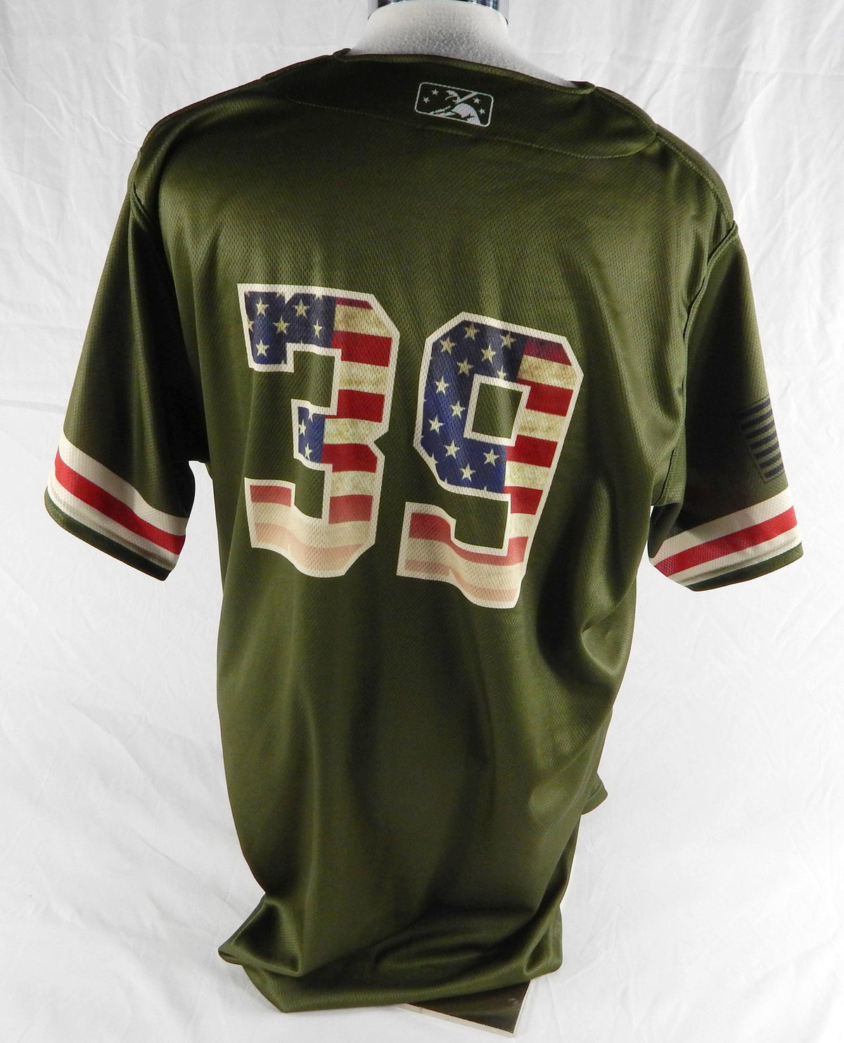 2023 Lakewood BlueClaws #39 Game Used Green Jersey Military Apprecaition 6 Pic2