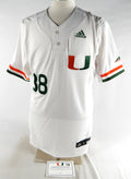Miami Hurricanes #38 Game Used White Jersey Baseball NP Rem42 836