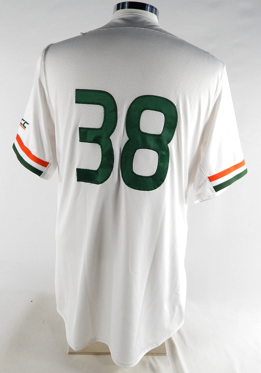 Miami Hurricanes #38 Game Used White Jersey Baseball NP Rem42 836 Pic2
