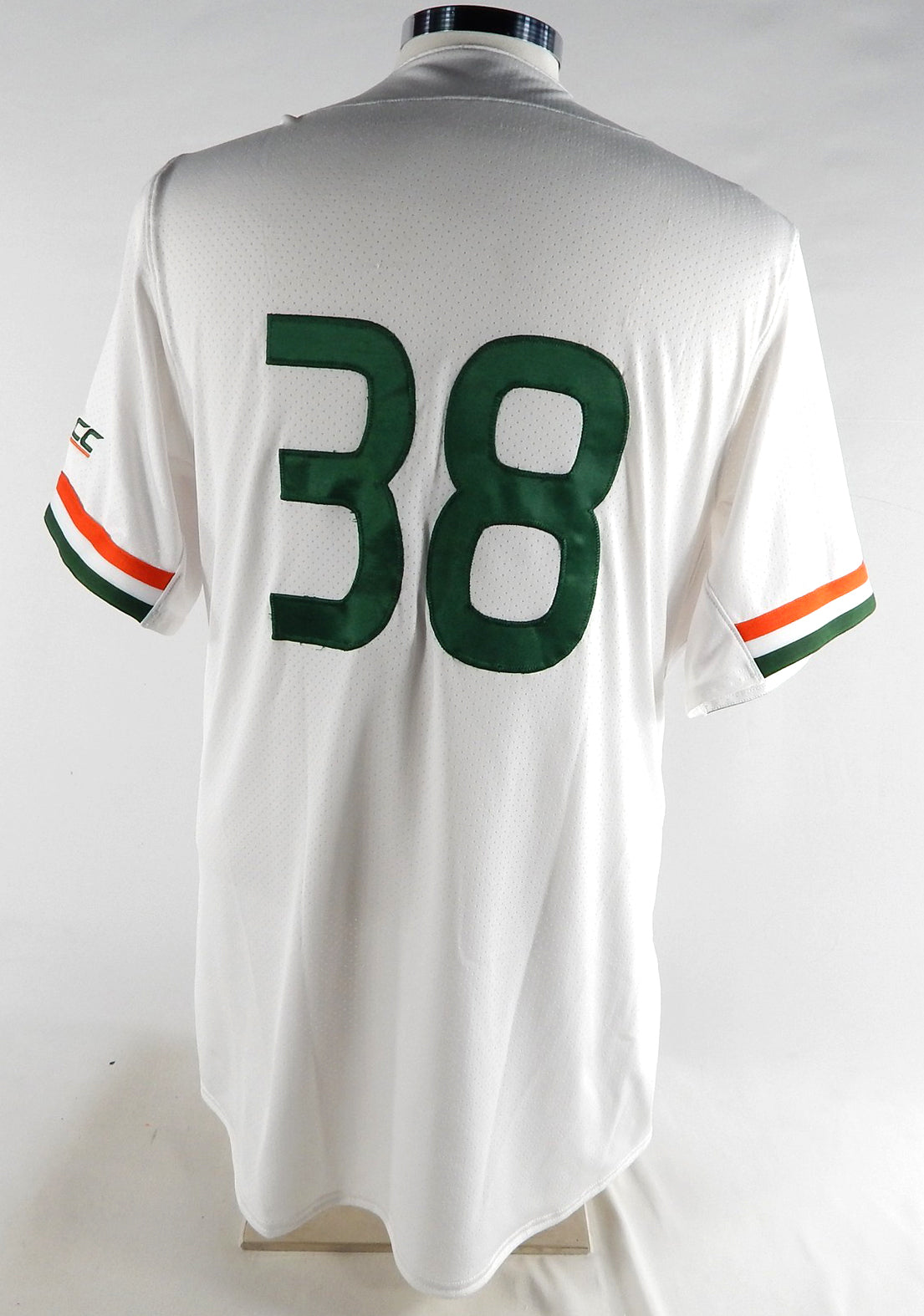 Miami Hurricanes #38 Game Used White Jersey Baseball NP Rem42 836 Pic2