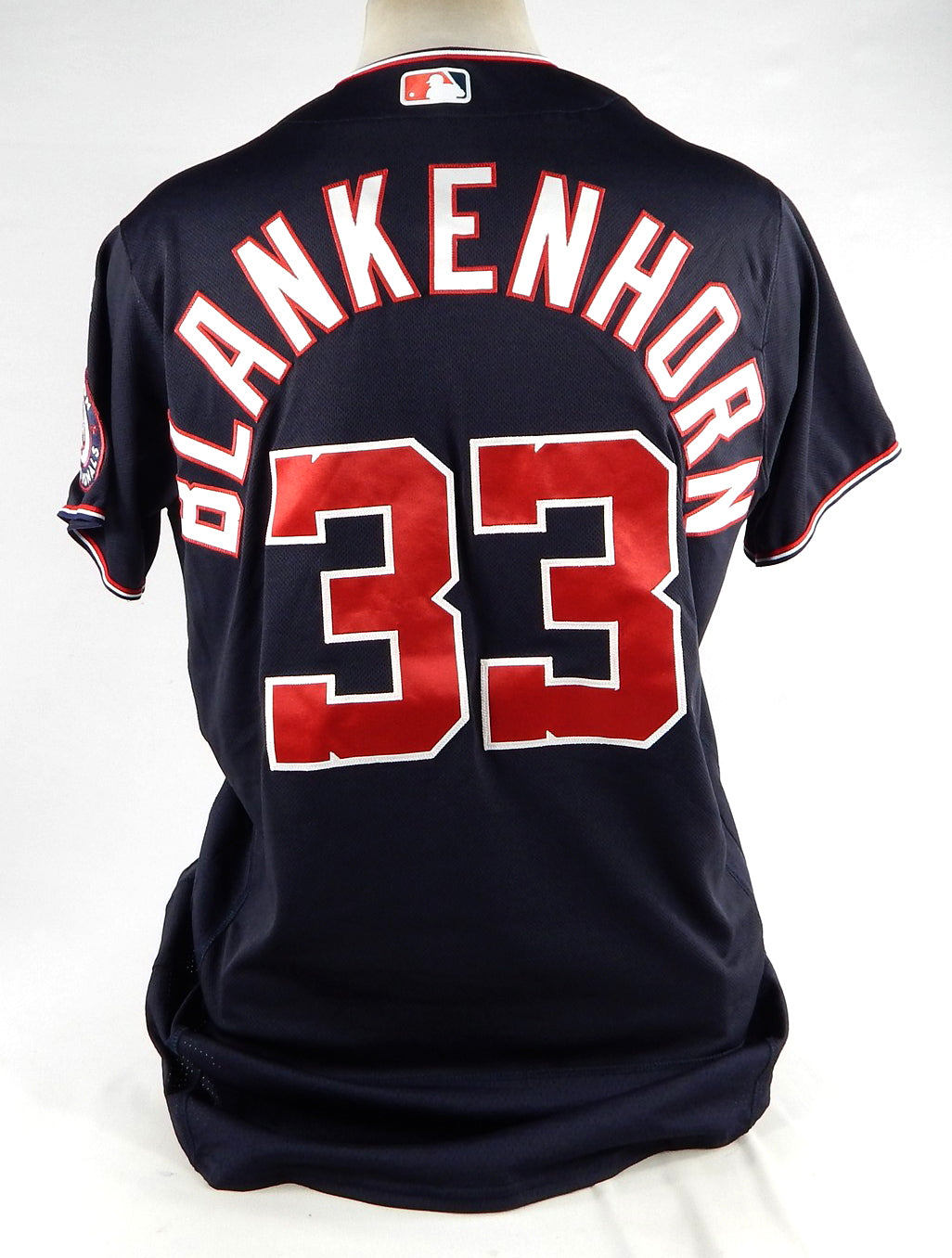 2023 Washington Nationals Travis Blankenhorn #33 Game Issued  Used Navy Jersey 2