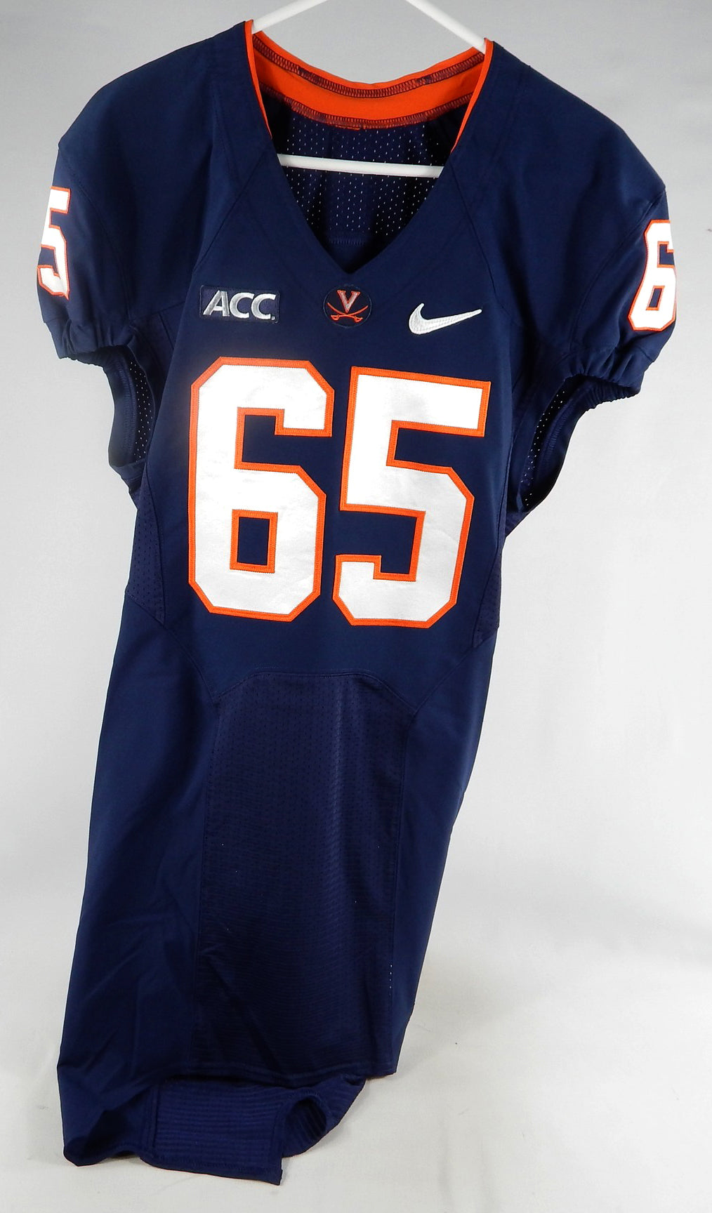 2013 Virginia Cavaliers #65 Game Used Navy Jersey NP R 42 021 Pic2