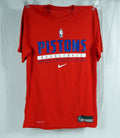 2020-21 Detroit Pistons Team Issued Red Training Shirt Nike CV3851-657 XS 66S