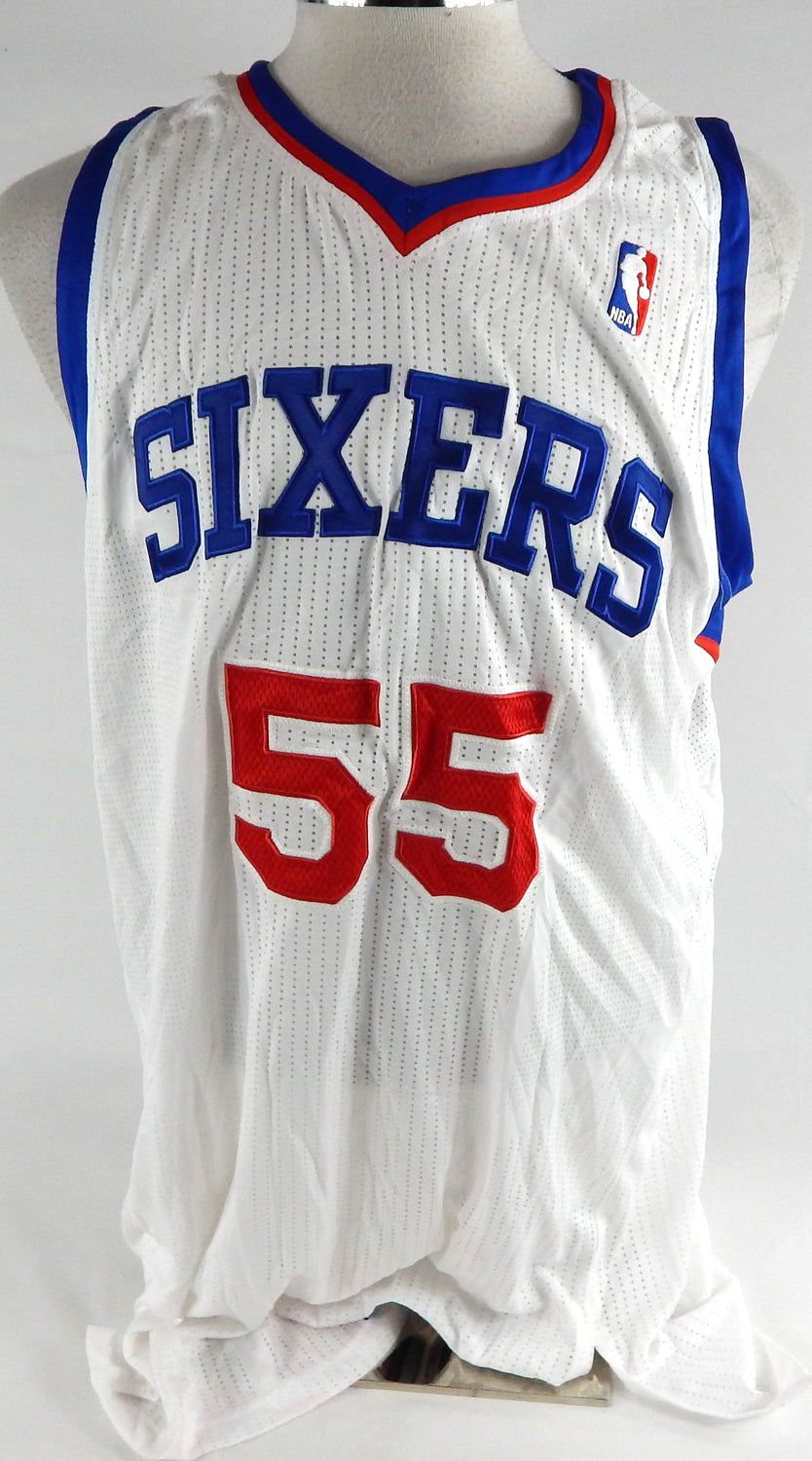 2011-12 Philadelphia 76ers #55 Game Issued White Jersey 2XL 924
