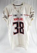2014 Maryland Terrapins Lee Shrader #38 Game Used White Jersey 42 605