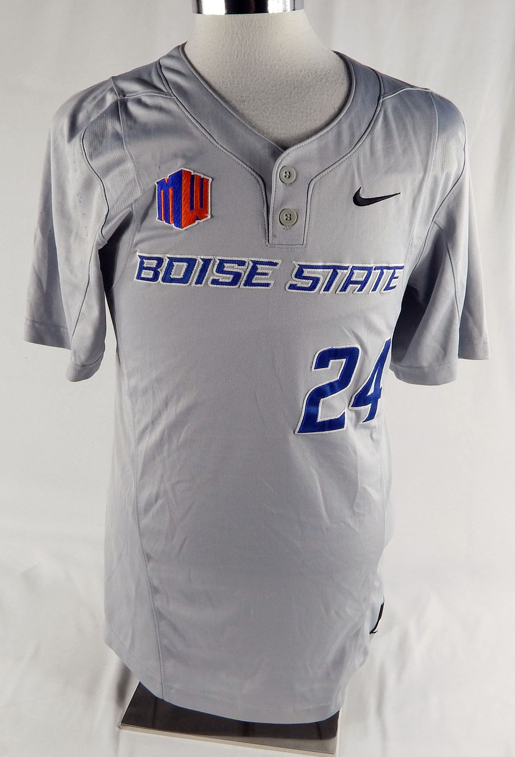 2016 Boise State Broncos #24 Game Used Grey Jersey Softball S 104