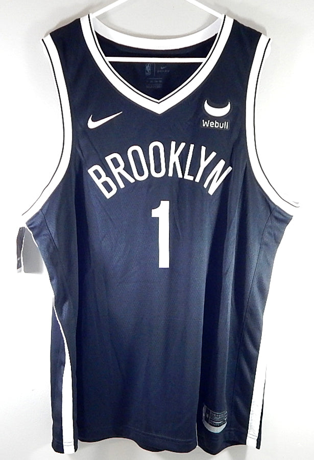 Mikal Bridges #1 Brooklyn Nets Nike Swingman Webull Jersey Black New 52 XL