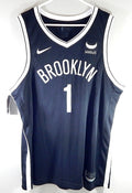 Mikal Bridges #1 Brooklyn Nets Nike Swingman Webull Jersey Black New 52 XL