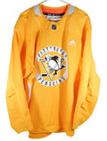 Pittsburgh Penguins Adidas NHL Team Issued Practice Hockey Jersey Gold New 56
