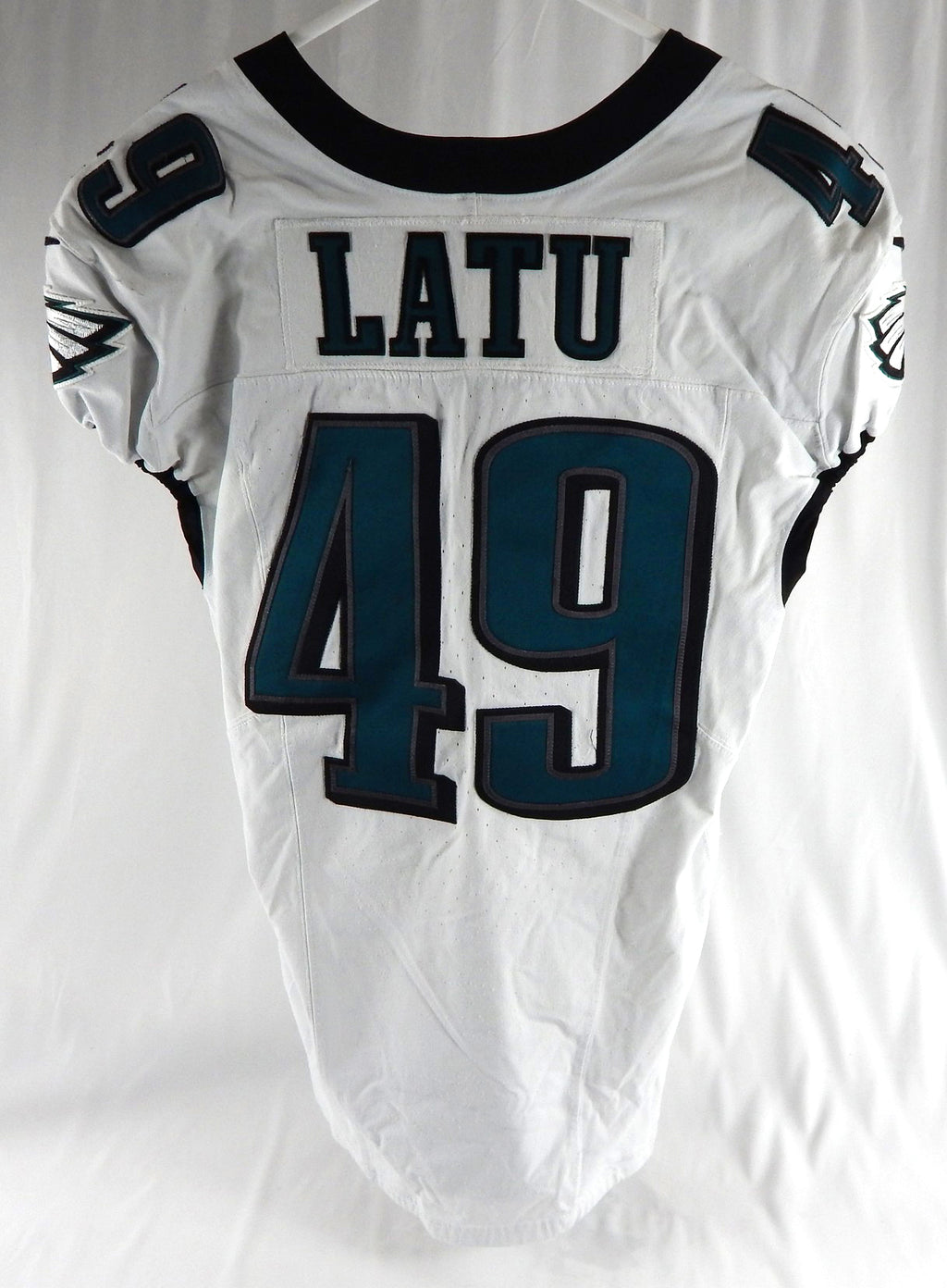 2024 Philadelphia Eagles Cameron Latu #49 Game Used White Jersey 42 DP111907 Pic2