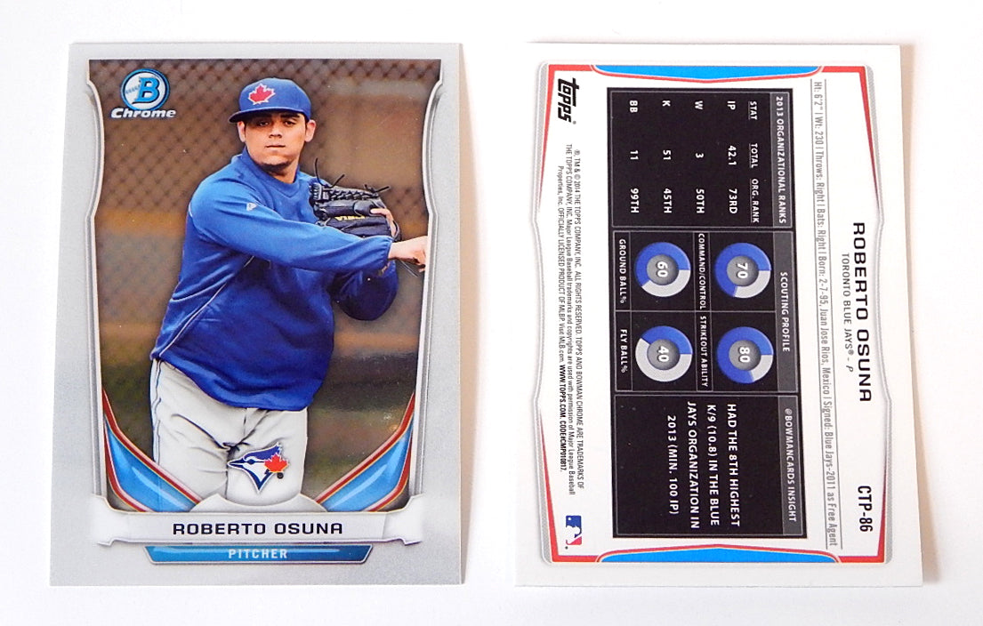 Lot of (49) 2014 Bowman Chrome Draft Top Prospect Robert Osuna #CTP-86 Mint Pic2