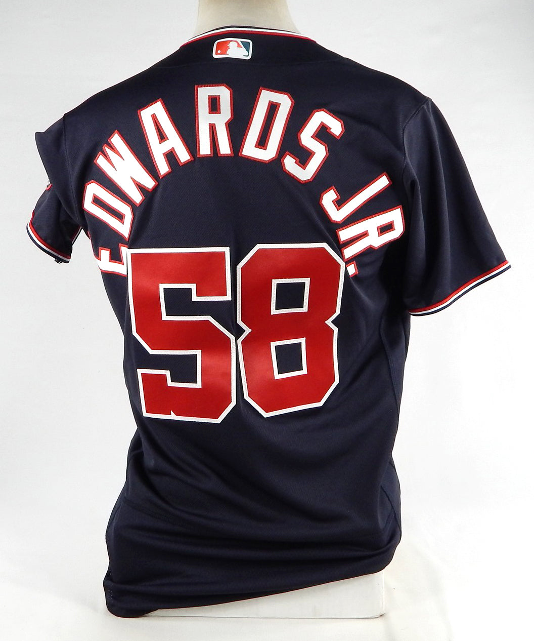 2023 Washington Nationals Carl Edwards Jr. #58 Game Issued Navy Jersey 42 247