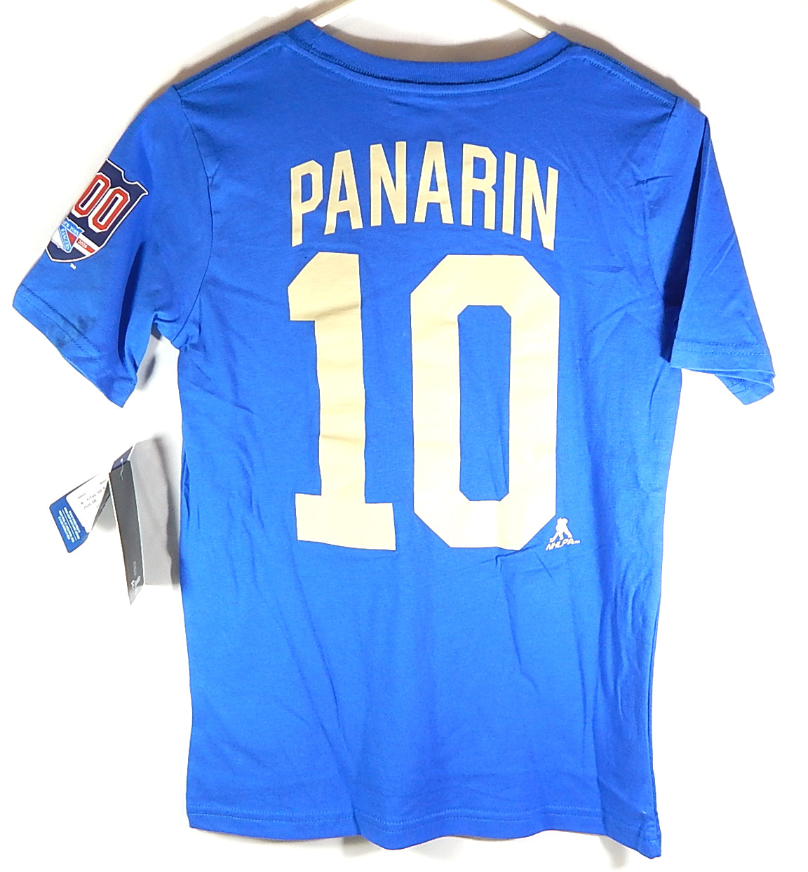 Artemi Panarin #10 New York Rangers 100 Years Fanatics T-Shirt Blue Youth XL Pic2
