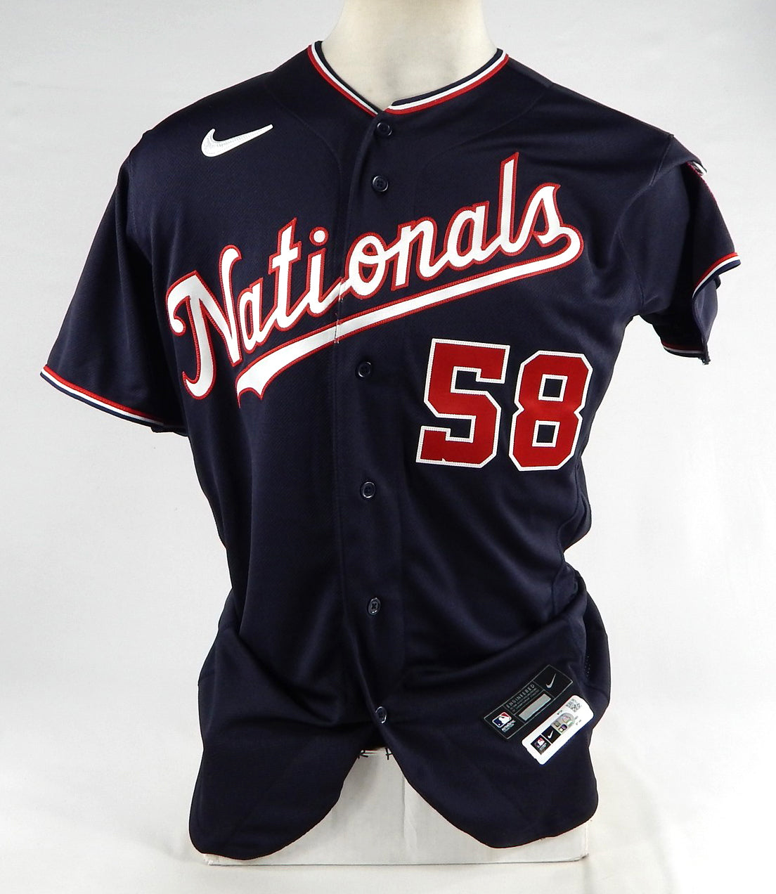 2023 Washington Nationals Carl Edwards Jr. #58 Game Issued Navy Jersey 42 247 Pic2
