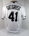 2018 Pittsburgh Pirates Kevin Siegrist #41 Game Issued White Jersey Memorial 664