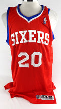 2012-13 Philadelphia 76ers Brandon Davies #20 Game Issued Red Jersey 2XL 927