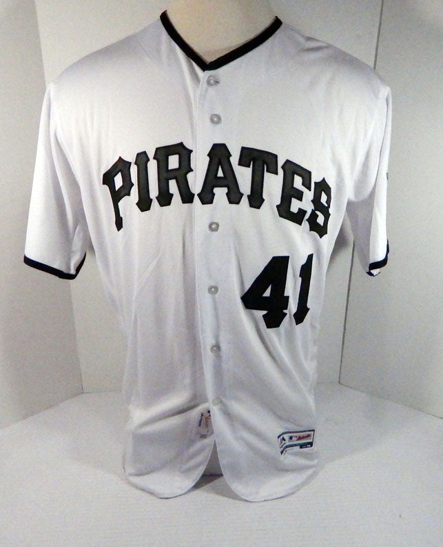 2018 Pittsburgh Pirates Kevin Siegrist #41 Game Issued White Jersey Memorial 664 Pic2